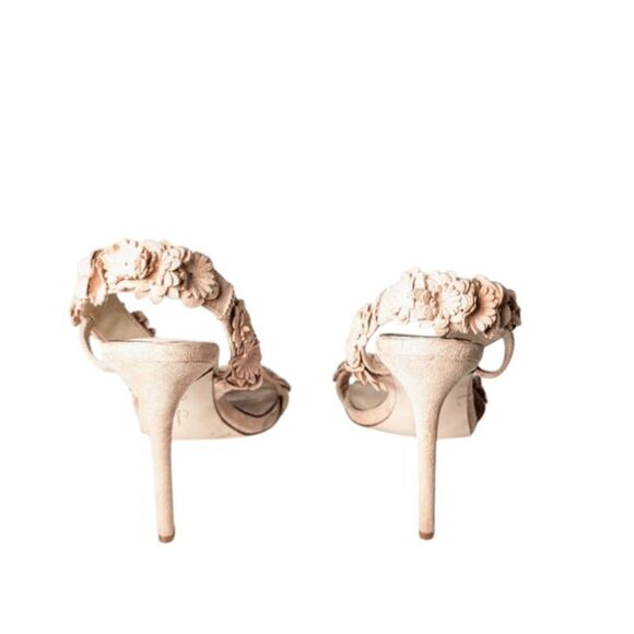 JESSICA SIMPSON Jessin Tan Suede Stiletto Heeled Sandals Size 7 - Picture 5 of 7